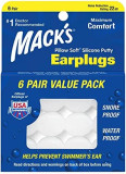 Mack's Tapones para los oídos de silicona suave almohada 6 pares