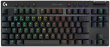 Logitech G PRO X TKL LIGHTSPEED, teclado inalámbrico para gaming, ultraportable, sin sección numérica, RGB LIGHTSYNC, teclas de PBT, interruptores táctiles (GX Brown), Negro