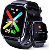 LLKBOHA Reloj Inteligente Hombres Mujeres - 1,85" Smartwatch con Llamadas Bluetooth Impermeable IP68 Reloj Deportivo Pulsómetro Monitor de Oxígeno Sueño,Podómetro,Pulsera Actividad para Android iOS