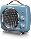 Ariete 808 - Calefactor vintage, frío y cálido, termostato ajustable, asa para fácil transporte, 2000 W, color azul claro