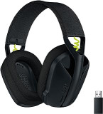 Logitech G435 Auriculares Inalámbricos LIGHTSPEED para Gaming,Ligeros, micrófono integrado, Batería de 18horas, Compatibles con Dolby Atmos, Bluetooth, PC,PS4,PS5, Móvil, Negro y amarillo fluorescente