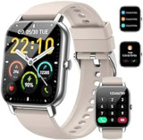 Nerunsa Reloj Inteligente Hombre Mujer, 1,85" Smartwatch con Llamadas, Pulsera Actividad con Monitor de Ritmo Cardíaco y Sueño, 100+ Modos Deportivos Impermeable IP68 Reloj Deportivo para iOS Android