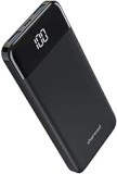 Charmast Power Bank 10000mAh con Cables Integrados, USB C Cargador Portátil 5V / 3A Powerbank Pantalla LED con 6 Salidas y 3 Entradas para iPhone Samsung Huawei Xiaomi
